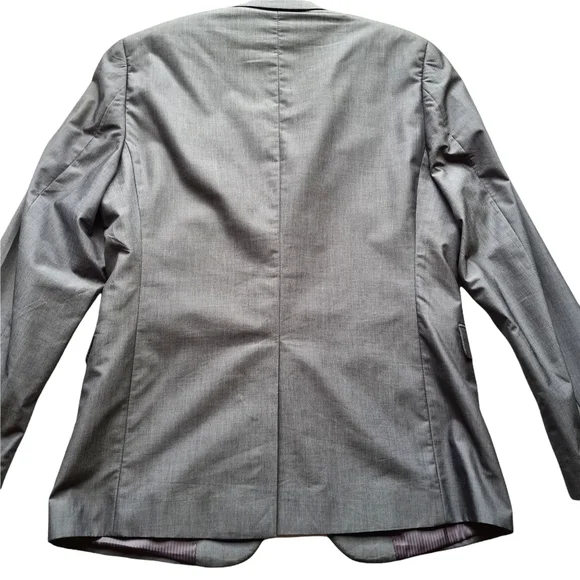 POLITIX Luxe M Mens Grey Luxury Wool Blend Jacket - Picture 3 of 13